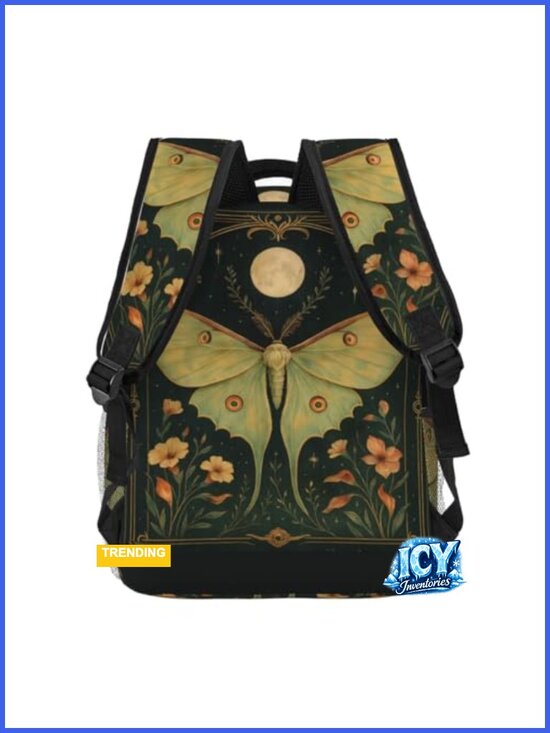 Floral Casual Backpack, Lightweight Polyester Daypack for School Work Travel main image 4